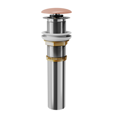 Донный клапан для раковины (умывальника) DK DC9004 1/4" клик-клак, розовая крышка