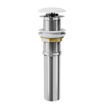 Донный клапан для раковины (умывальника) DK DC9008 1/4" клик-клак, белая матовая крышка